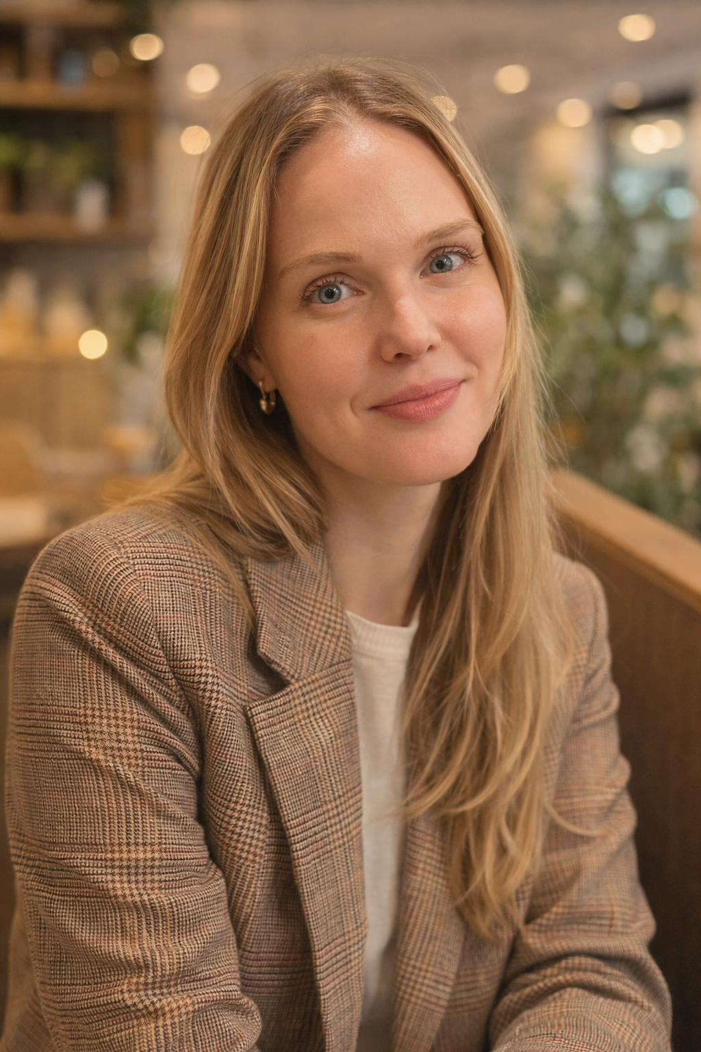 Ksenia at her workspace